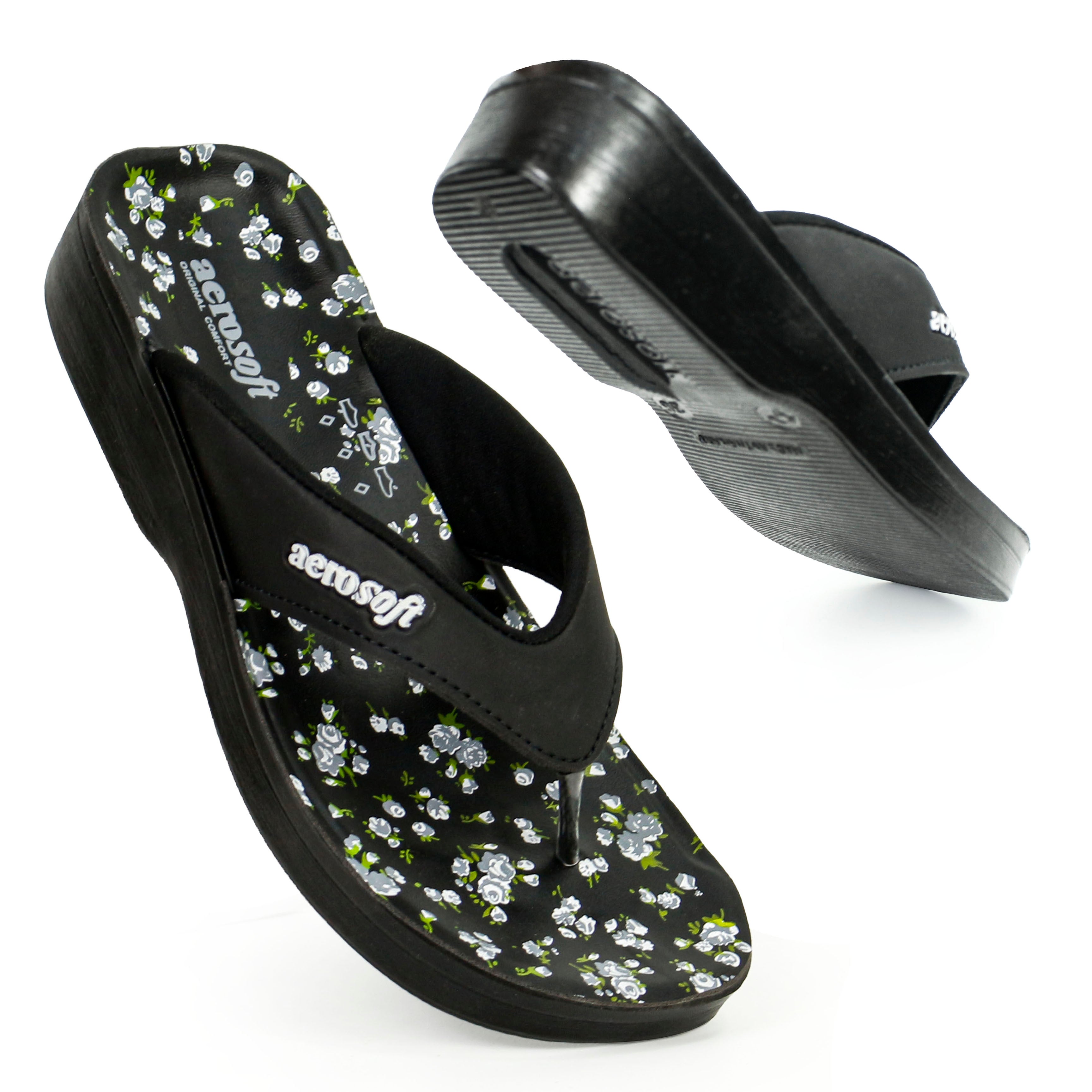 Aerosoft 0853 Thailand Made Slippers For Women V-Strap Medicated Slippers  [0853-Aerosoft]