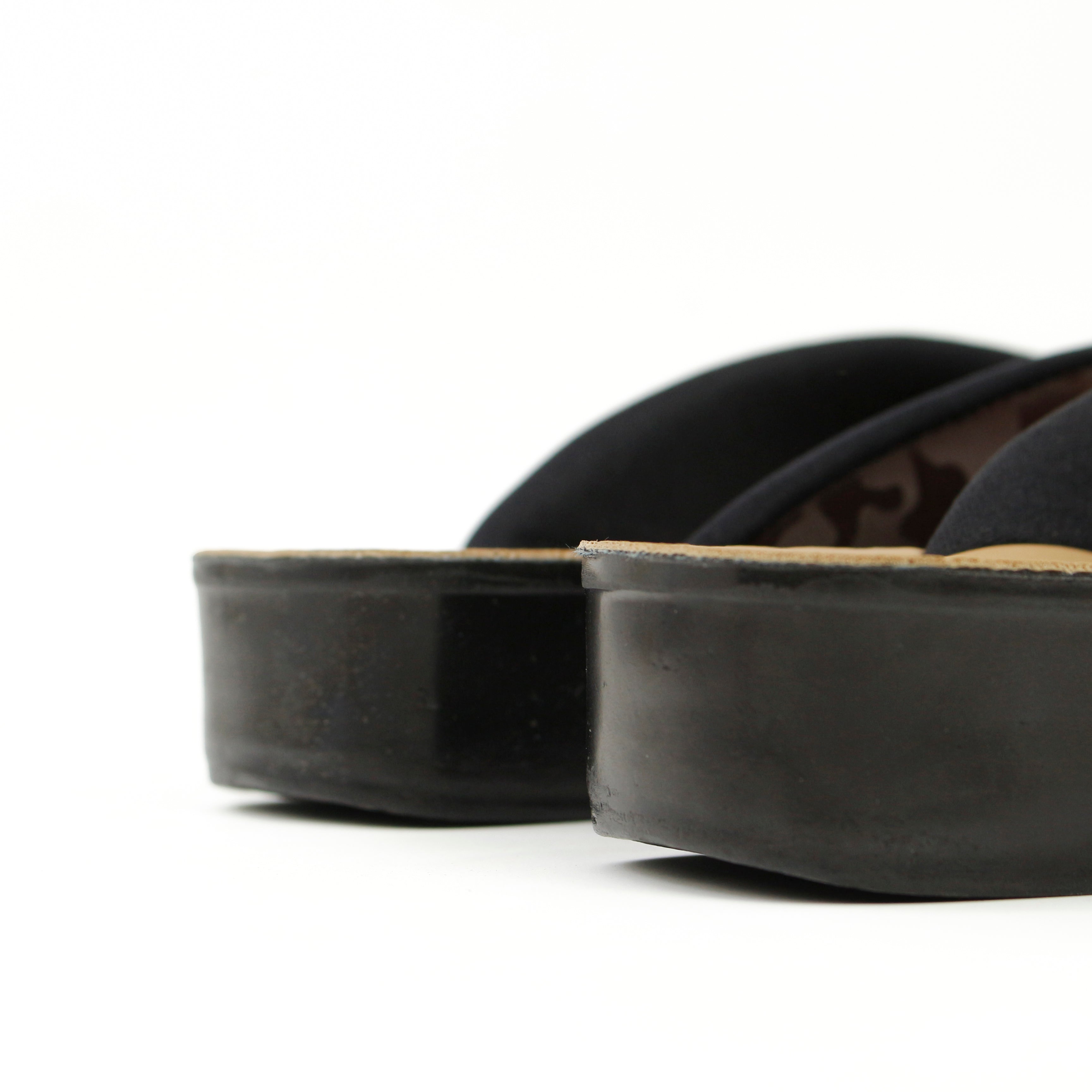 Medicated Comfort Slippers With Arch Support and Synthetic Leather Double Straps Flip Flops