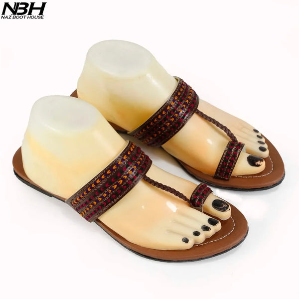 Slippers For Women | Ladies Chappal - Flat Kholapuri Slippers [KP01-MULTI]