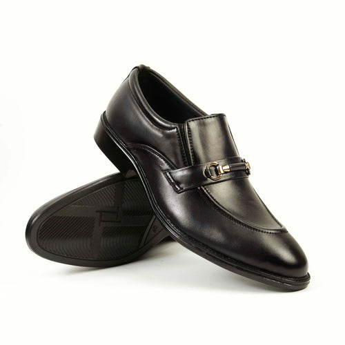 Cow Leather Formal Shoes For Men | Buckled Oxford Shoes - [2094-39/44]