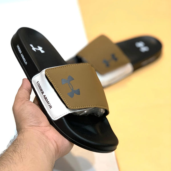 Men's Under Armour Slides | Adjustable Strap Summer Flip Flops | Casual Slippers for Men