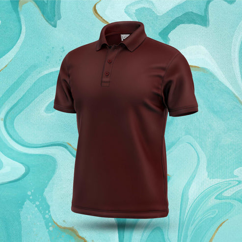 Merlot Maroon Men's Short Sleeve Premium Polo Shirts