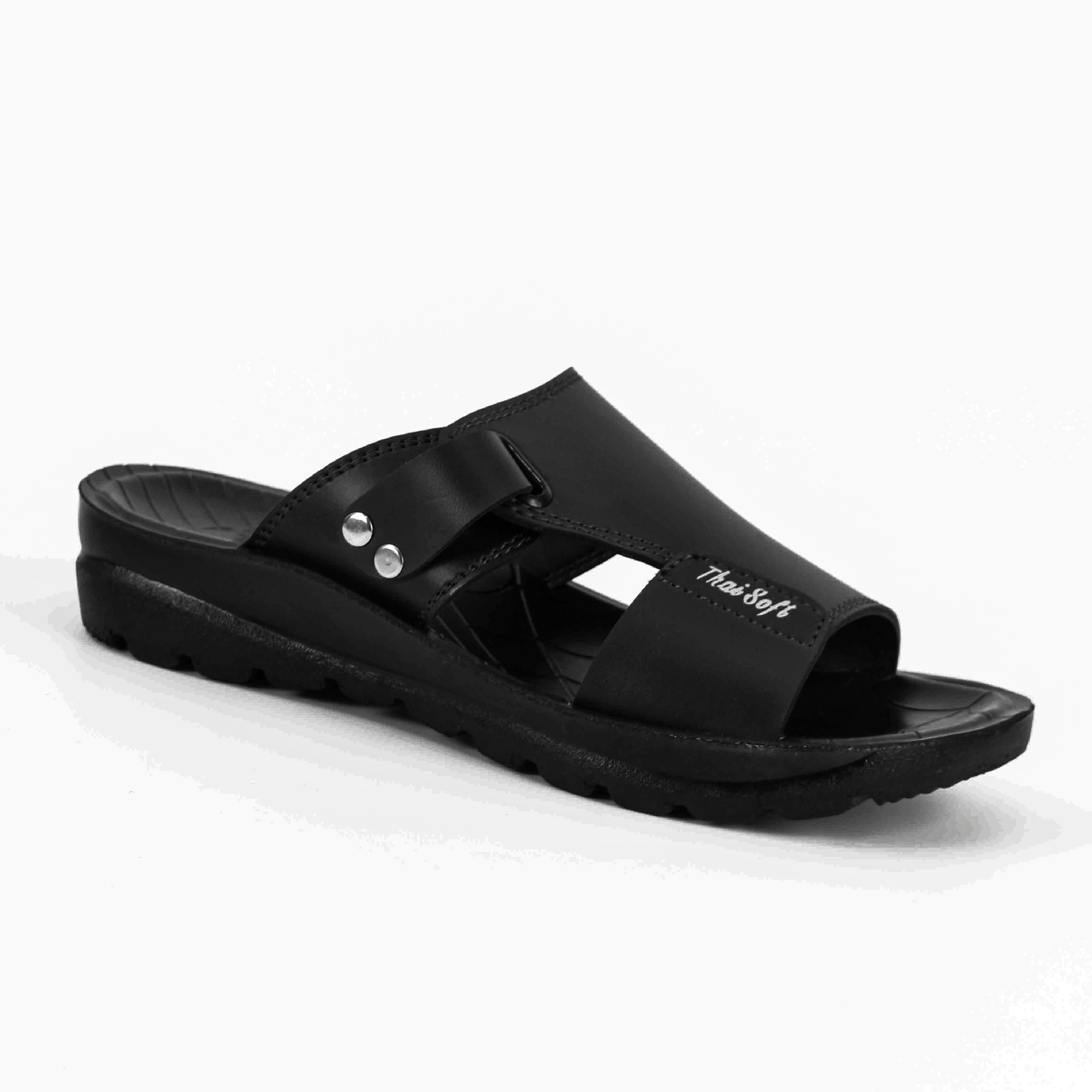 Mens Adjustable Velcro Strap Slippers Non Slip Chappal For Boys