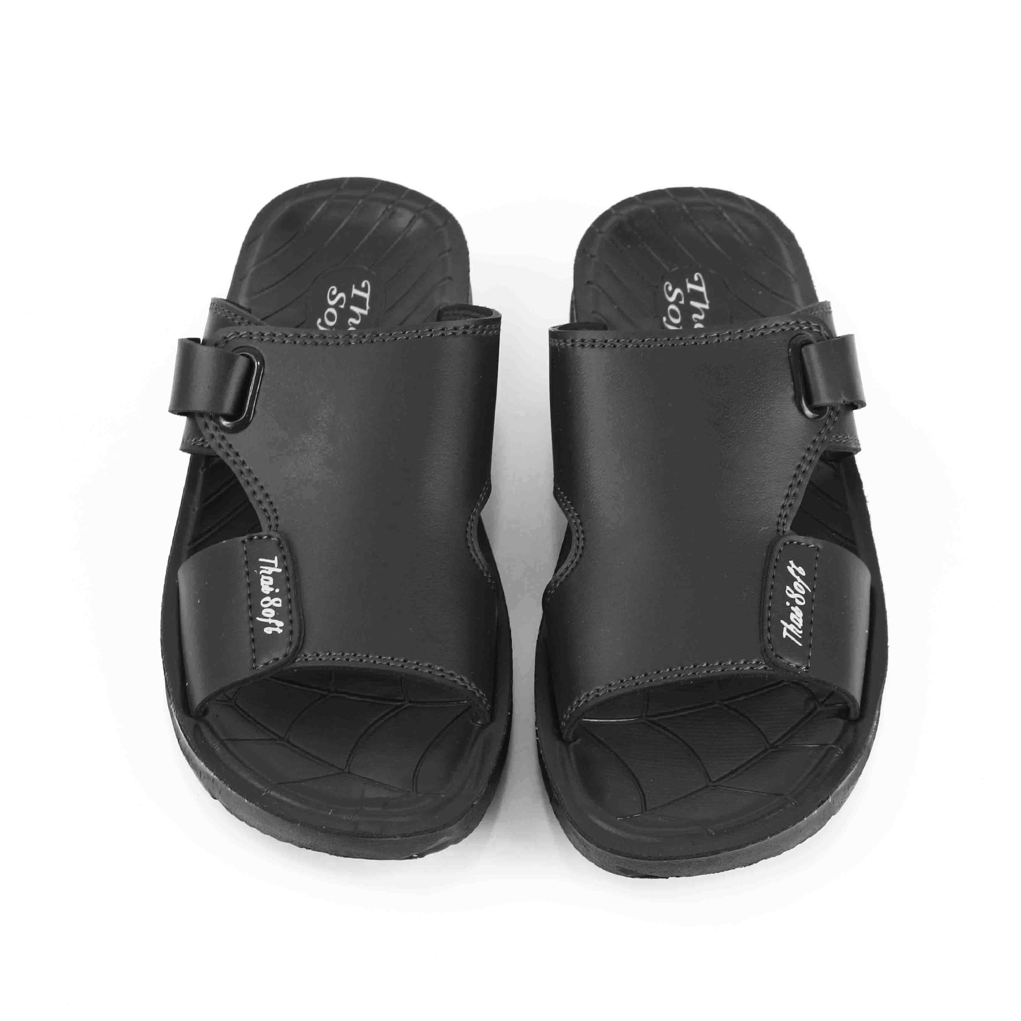 Mens Adjustable Velcro Strap Slippers Non Slip Chappal For Boys