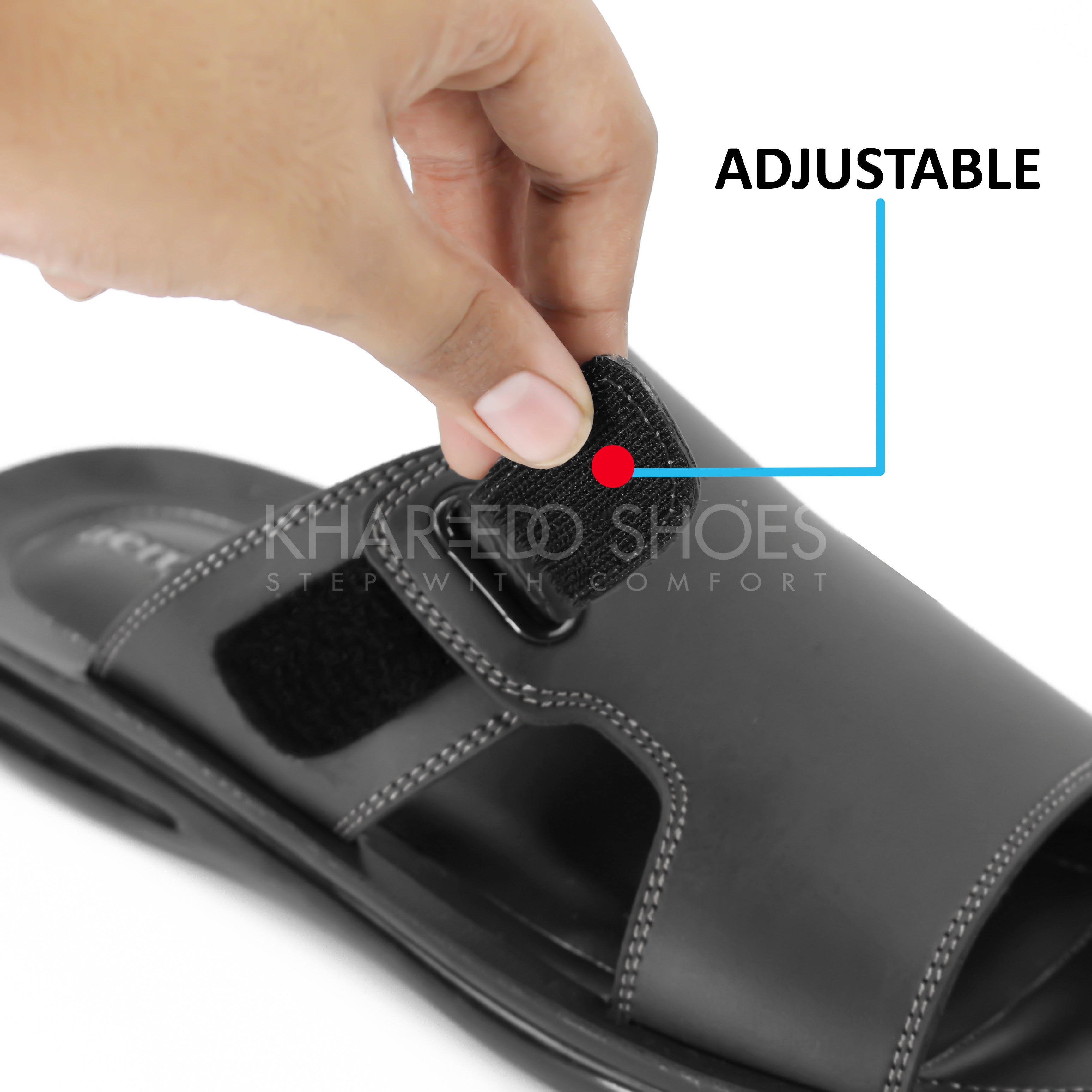 Mens Adjustable Velcro Slippers Non Slip Chappal For Boys