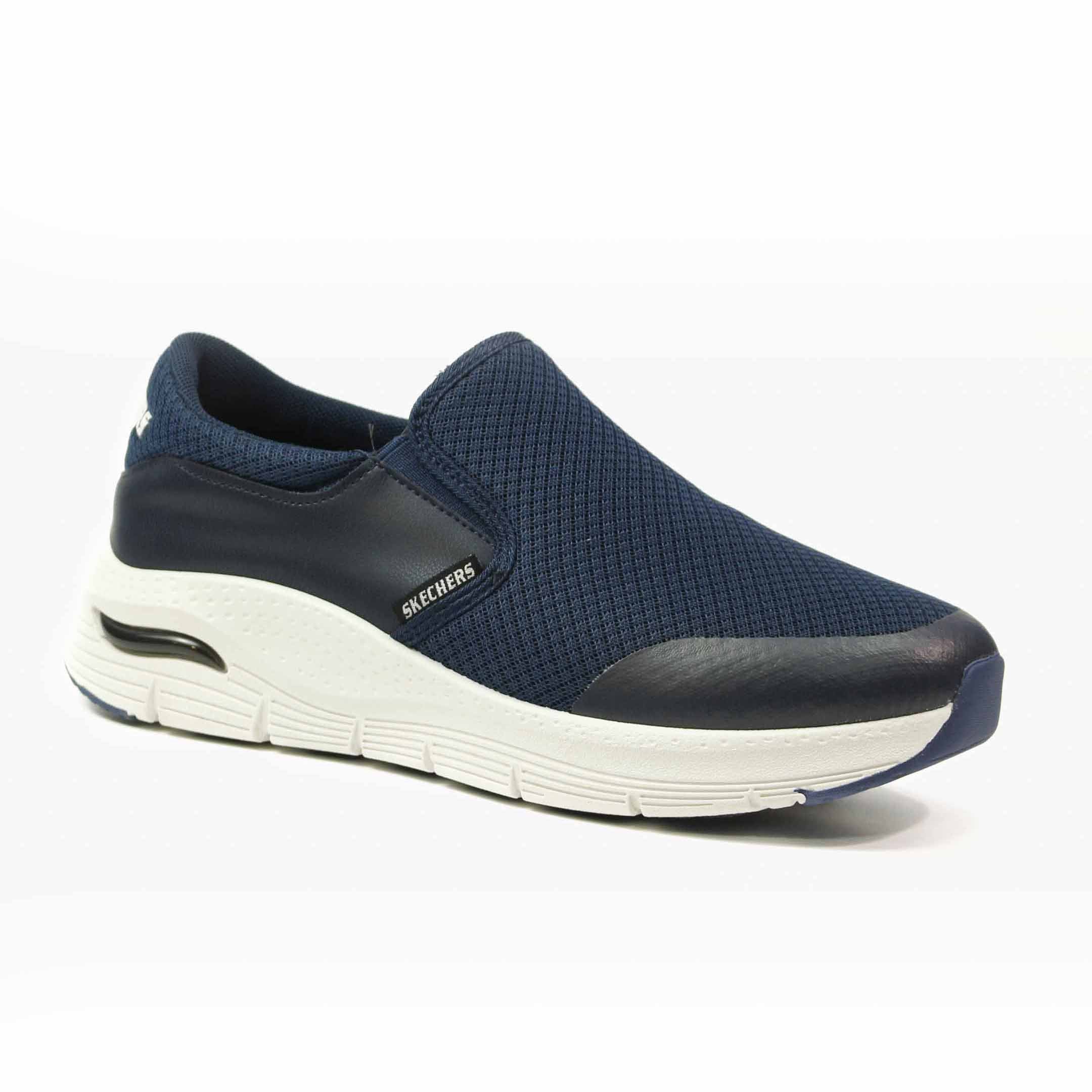 مردوں کے لیے ComfortFit Slip-on Sneakers - واٹر پروف، پائیدار، روزانہ پہننے والے جوتے (Skechers سے متاثر، سیاہ، نیلے، گرے میں دستیاب)