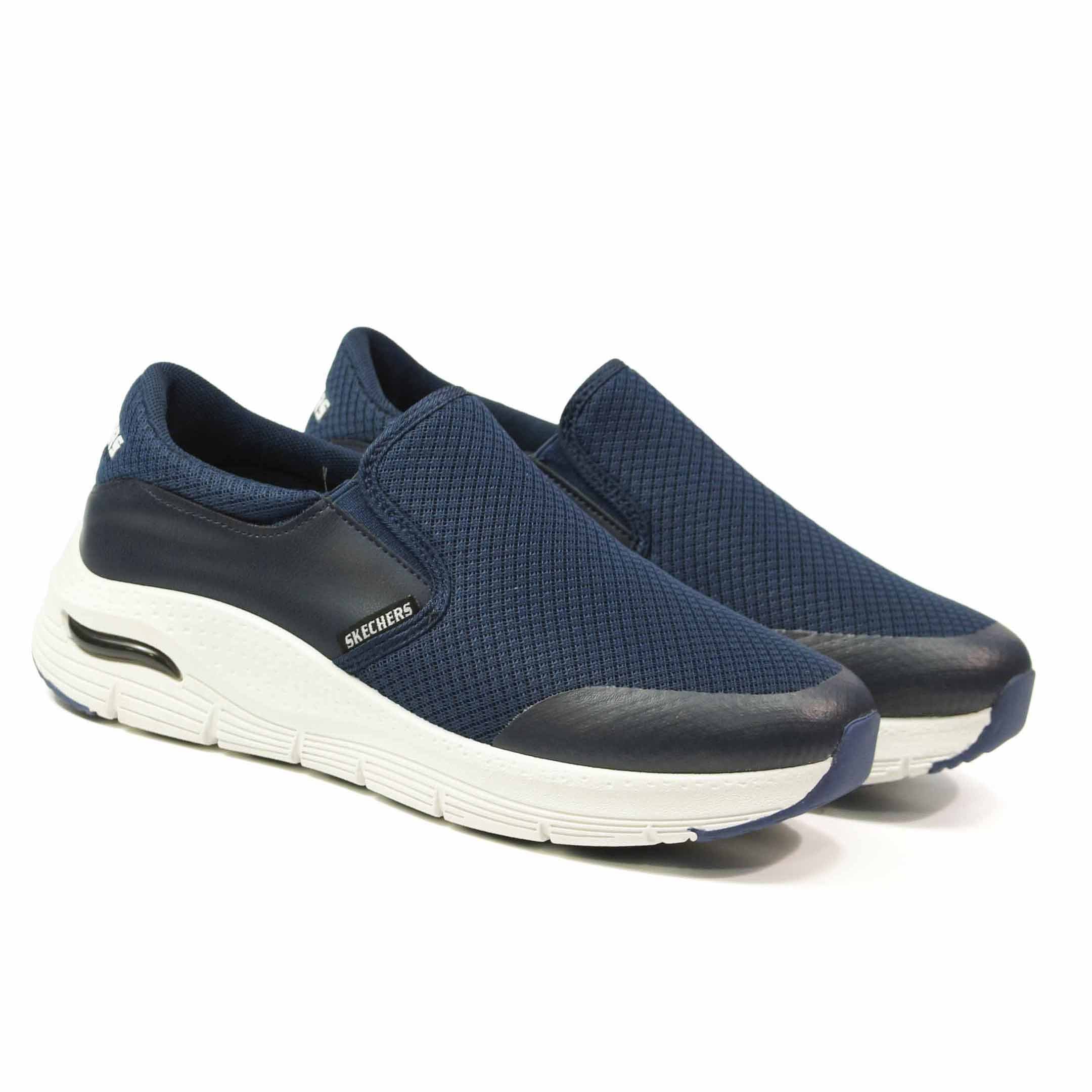 مردوں کے لیے ComfortFit Slip-on Sneakers - واٹر پروف، پائیدار، روزانہ پہننے والے جوتے (Skechers سے متاثر، سیاہ، نیلے، گرے میں دستیاب)