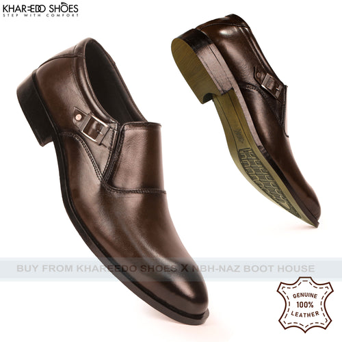 XL Sizes [45-47] - Cow Leather Pointed Formal Shoes | Oxford Style -[2854-45/47]