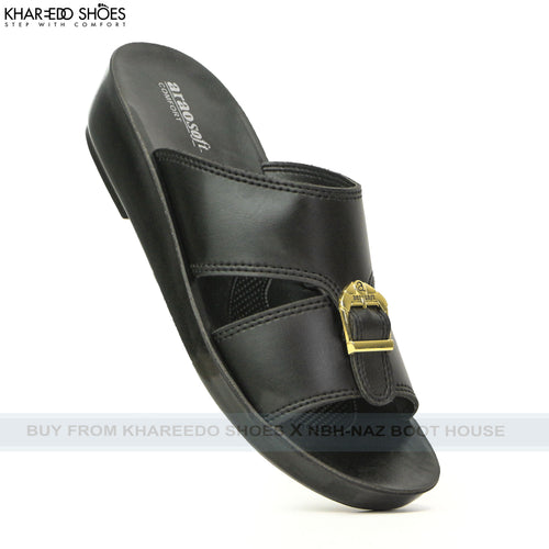 Foot Fit Slippers For Men | Men's Arabic Buckle Heeled Slipper - [FF-8320-39/44]