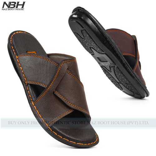 Cow Leather Hand Made Slippers | Non-Slip And Durable - [770-39/44]