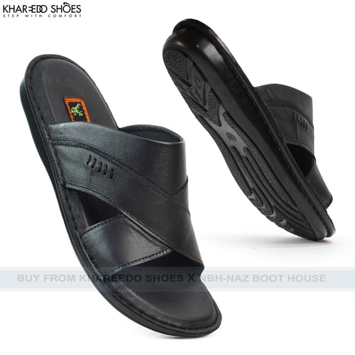Cow Leather Hand Made Slippers | Non-Slip And Durable - [770-39/44]