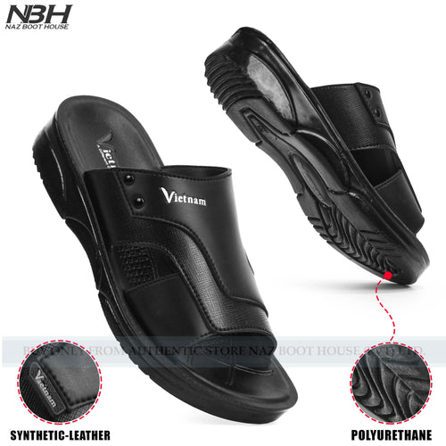 Casual Slippers For Men | Men's Waterproof Slipper - [VT7019-39/44-Black]