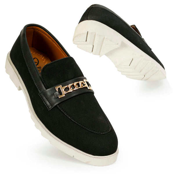Slip Ons Shoes For Men | Men's Nubuck High Sole Loafers