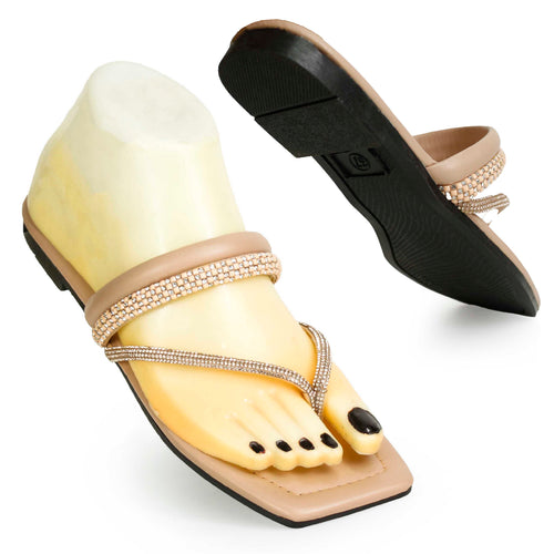 Flat Slippers For Women | Women's Double Strap Slippers - [315-36/41]