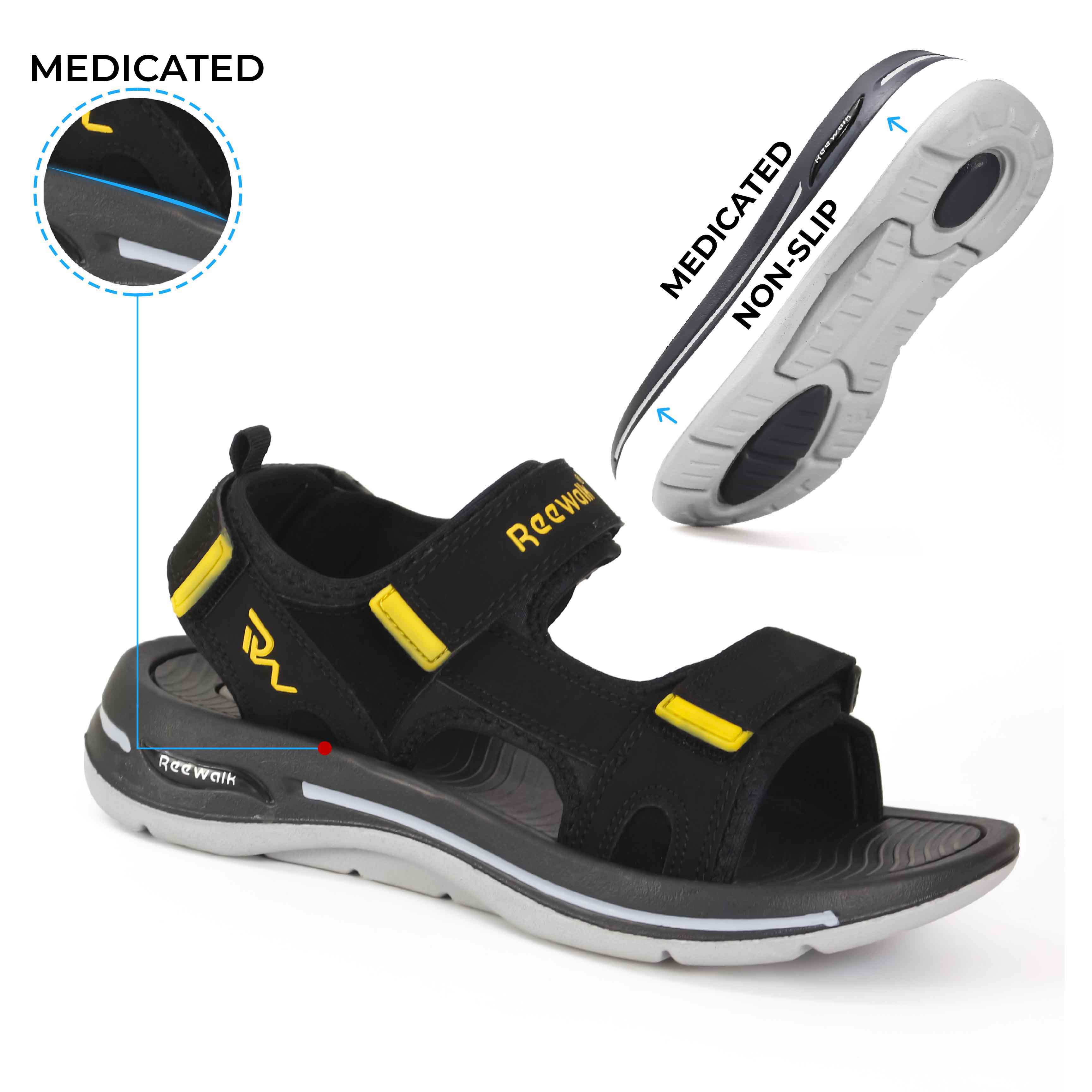 Men's Comfortable And Medicated Sandals - Doule Strap Sandals For Boys