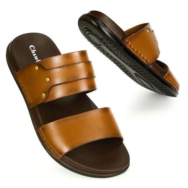 Medicated Gel-Sole LeatherStride | Extra Soft Slippers For Men [6607-39/44]