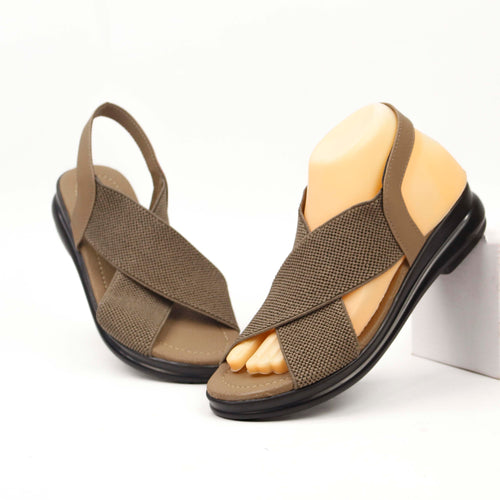 Women's Casual Sandals - Elastic Strap Sandals - [693-36/41]