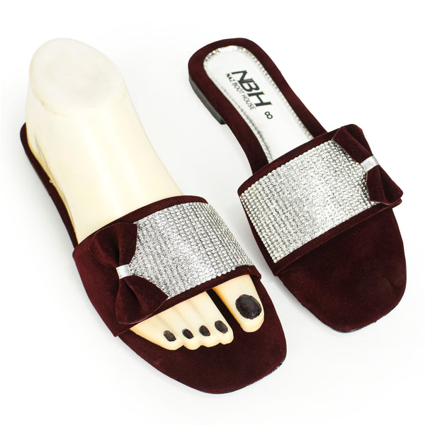 Fancy Flat Slippers For Women [422-36/41]