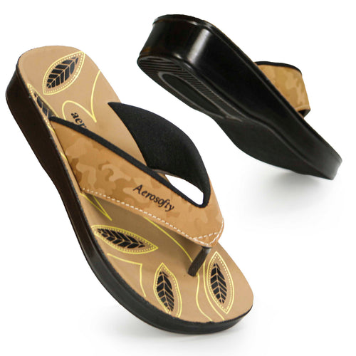 Best Seller Waterproof Flip-Flop's | Non-Slip Slipper For Women (Aerosoft 1st Copy) [938-CREAM]