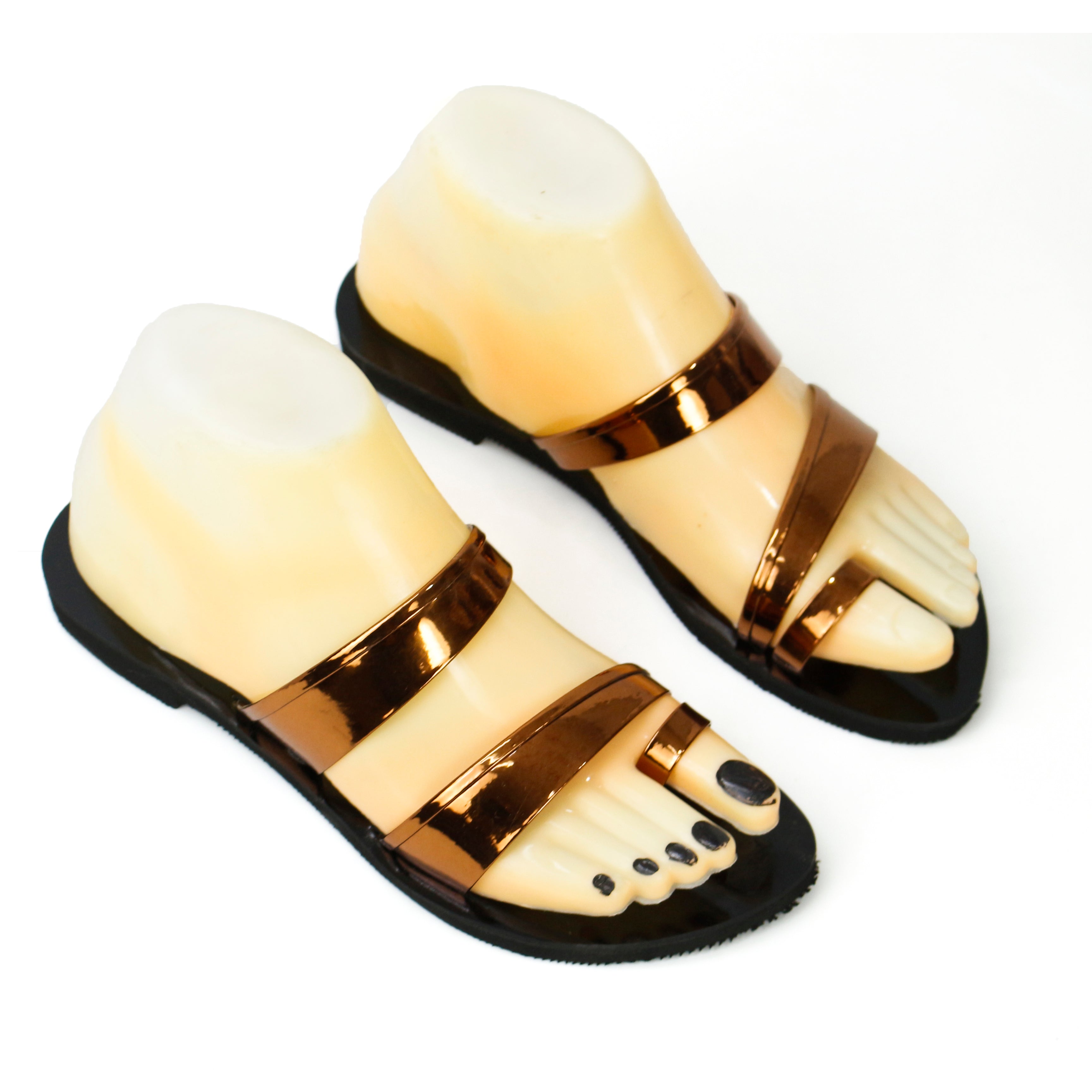 Elegant Toe Metallic Flats For Women - Comfortable And Chic Everyday Sandals