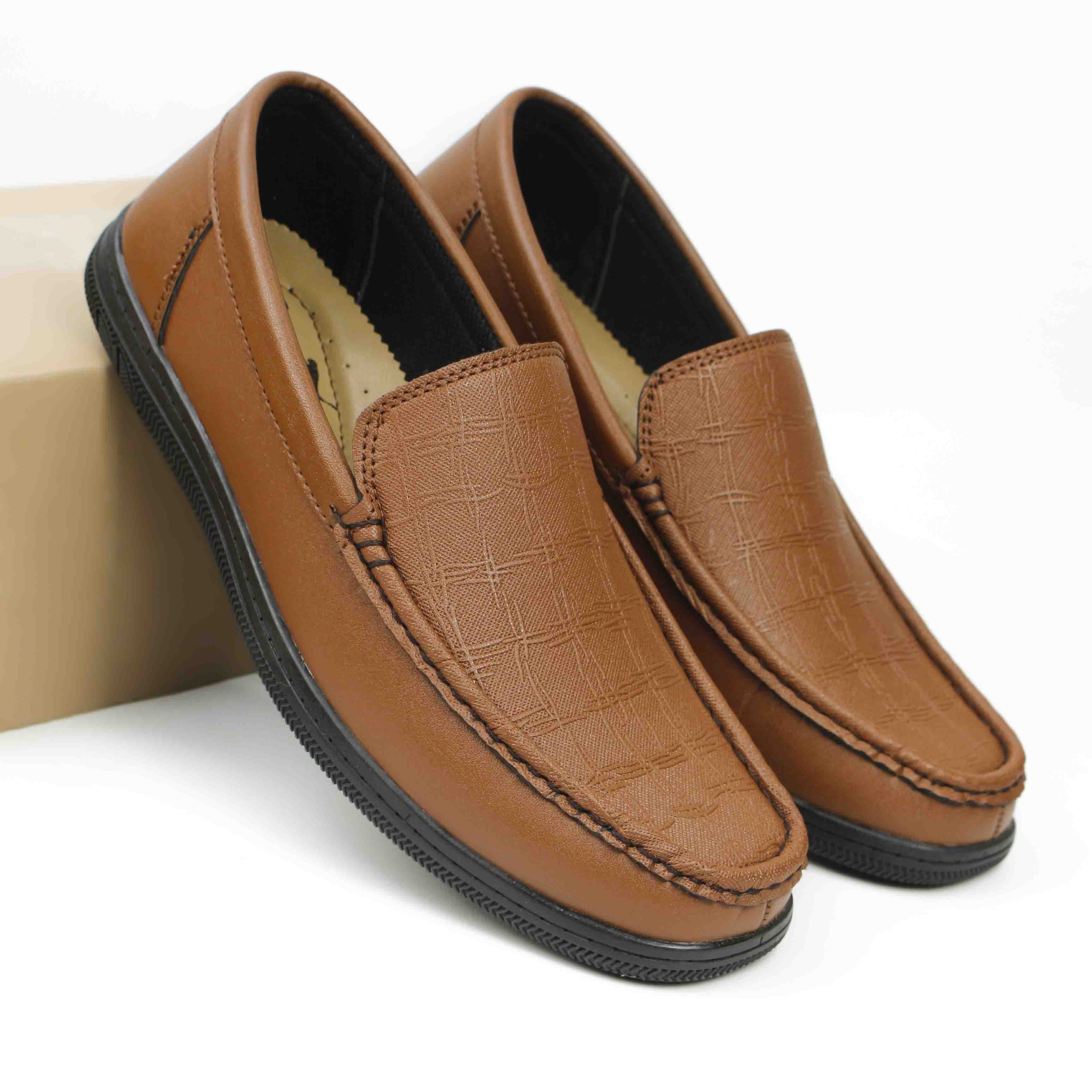 Mens Leather Formal Non Slip Loafer Shoes For Boys