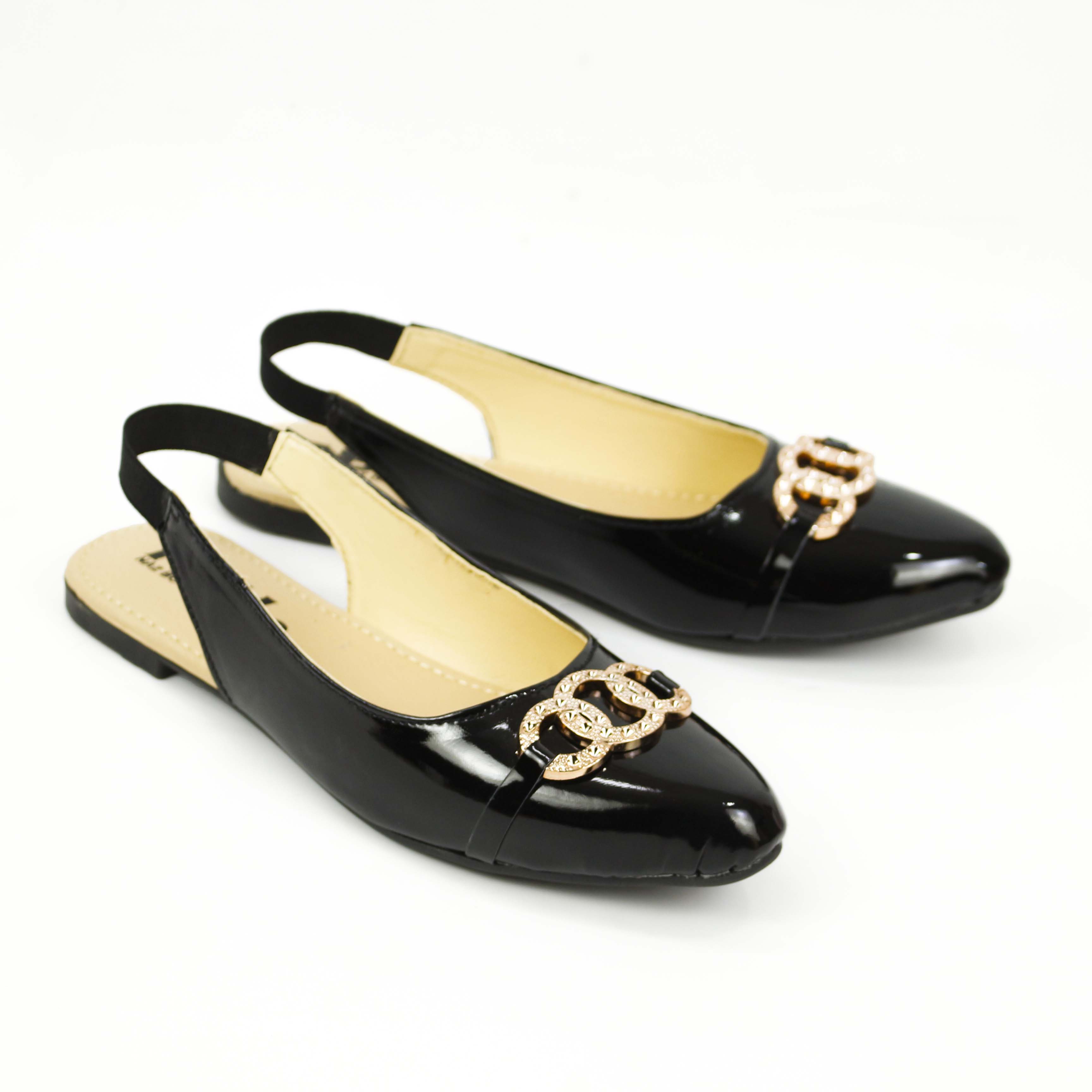 Women's Slingback Flats with Elegant Dimonties Buckled Pumps | Comfortable Non-Slip Sandals