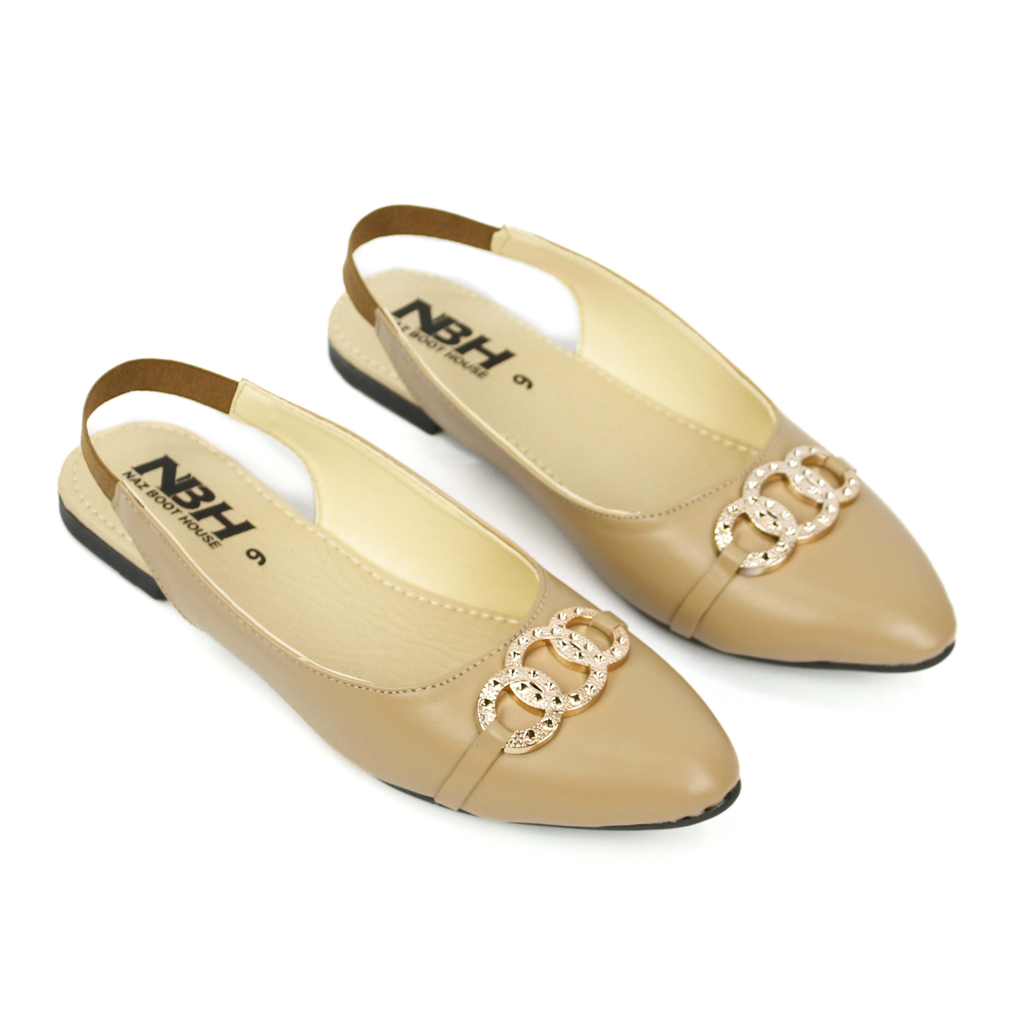 Women's Slingback Flats with Elegant Dimonties Buckled Pumps | Comfortable Non-Slip Sandals