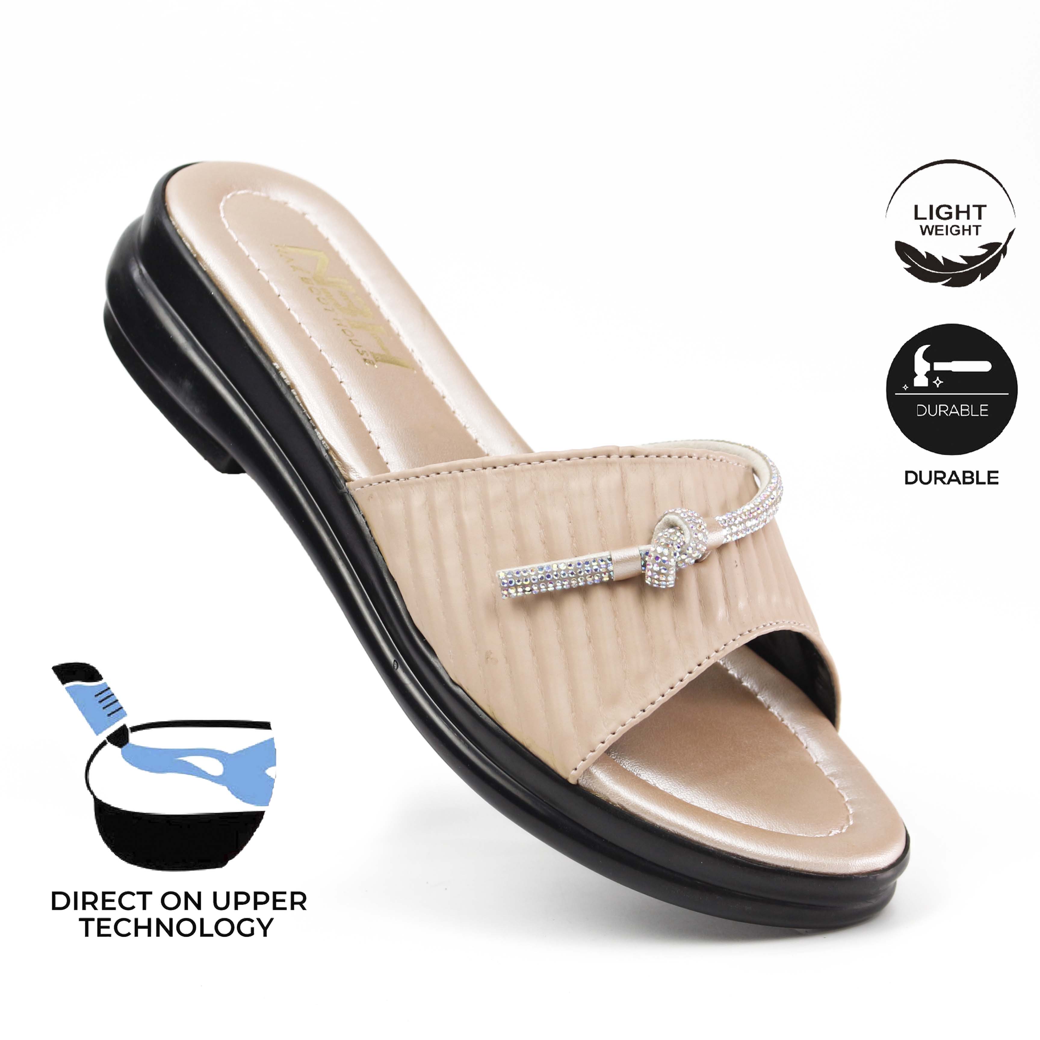 Elegant Knot-Detail Women’s Slide Sandals - Lightweight and Durable Slides For Girls | Slippers For Ladies