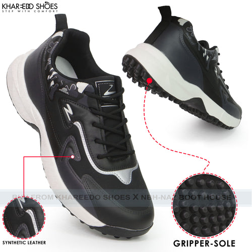 Jogger Shoes For Men | Men's Laced Gripper Sneakers - [4339-40/45]
