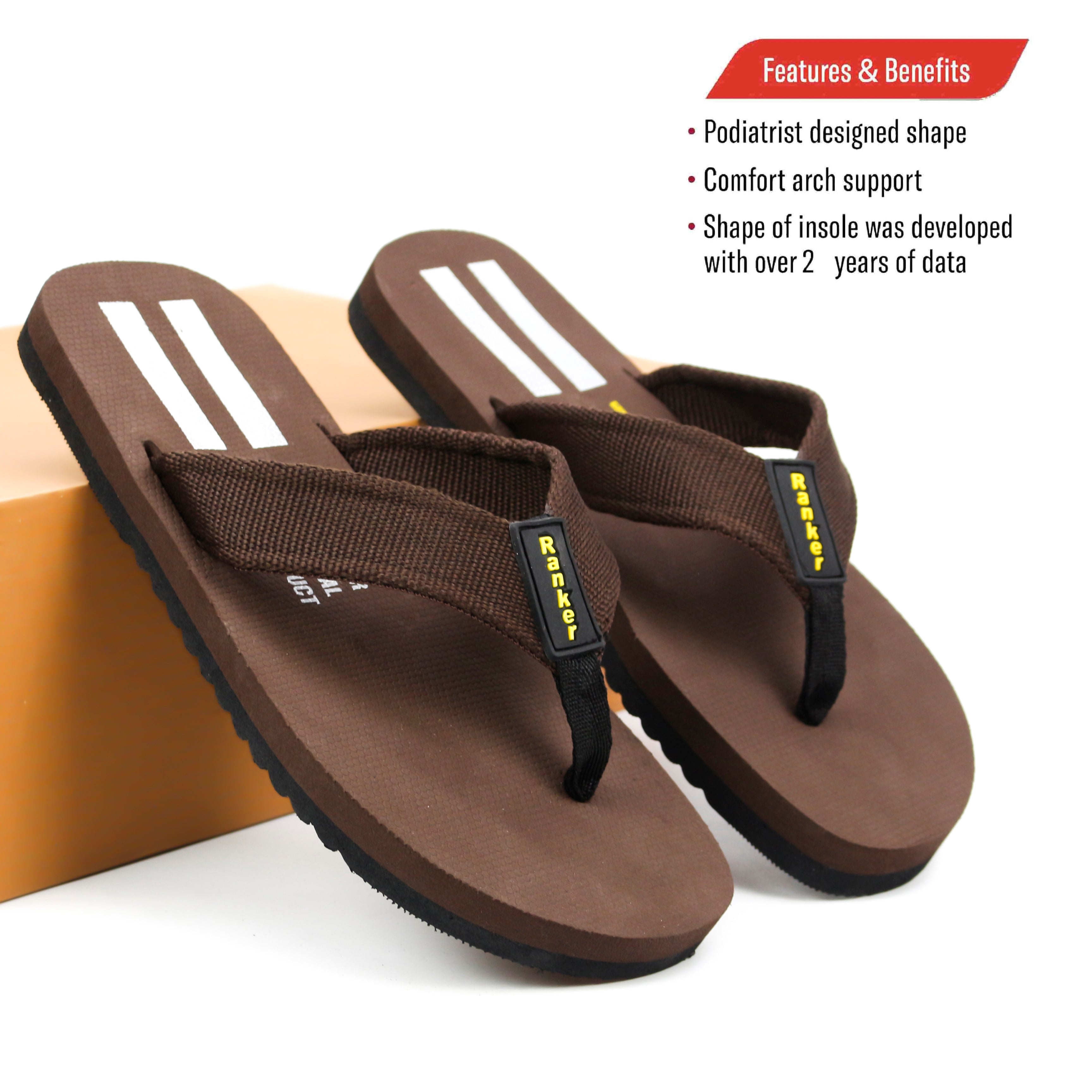 Buy Ranker Flip-Flop Slippers | Imported Material Chappal For Men.