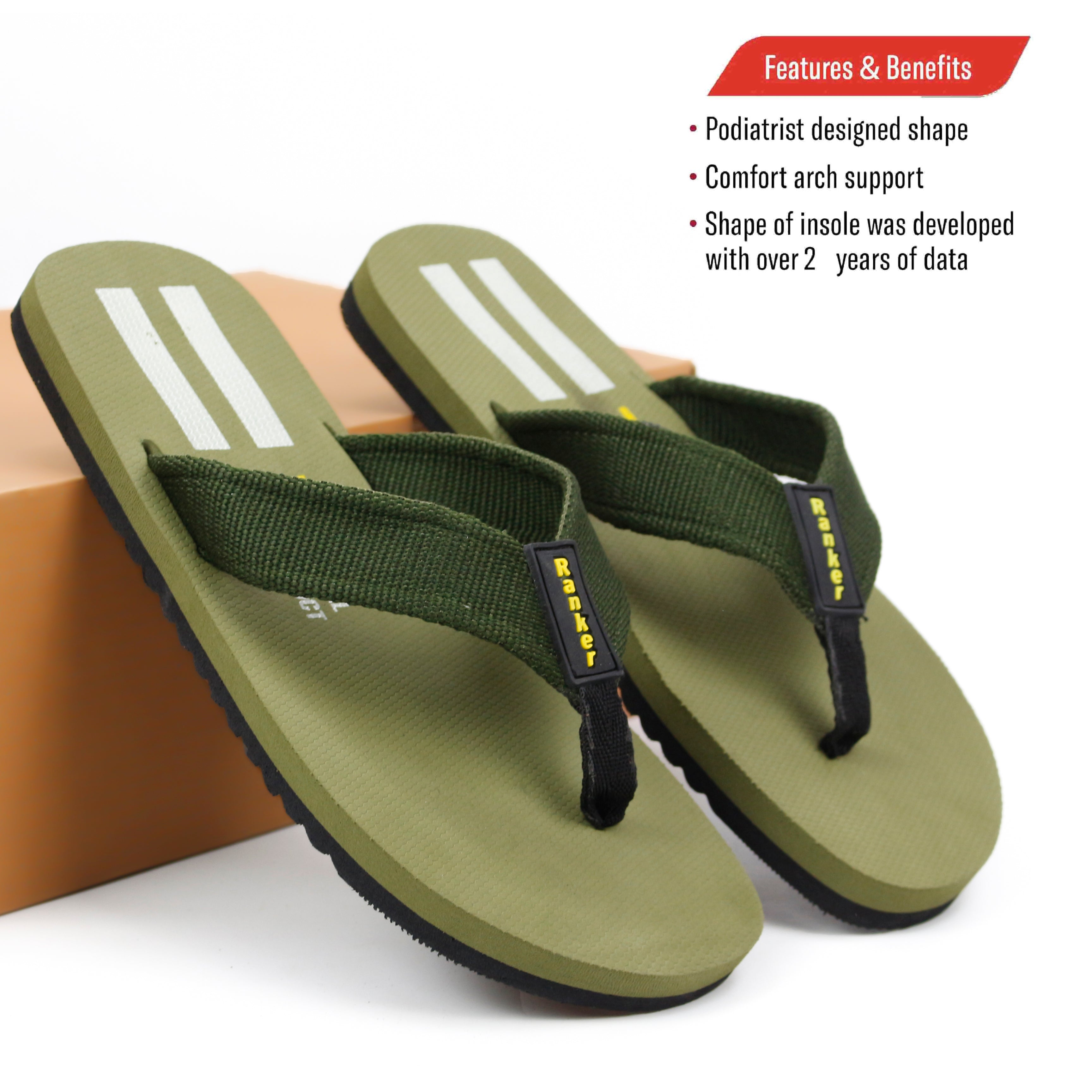 Buy Ranker Flip-Flop Slippers | Imported Material Chappal For Men.