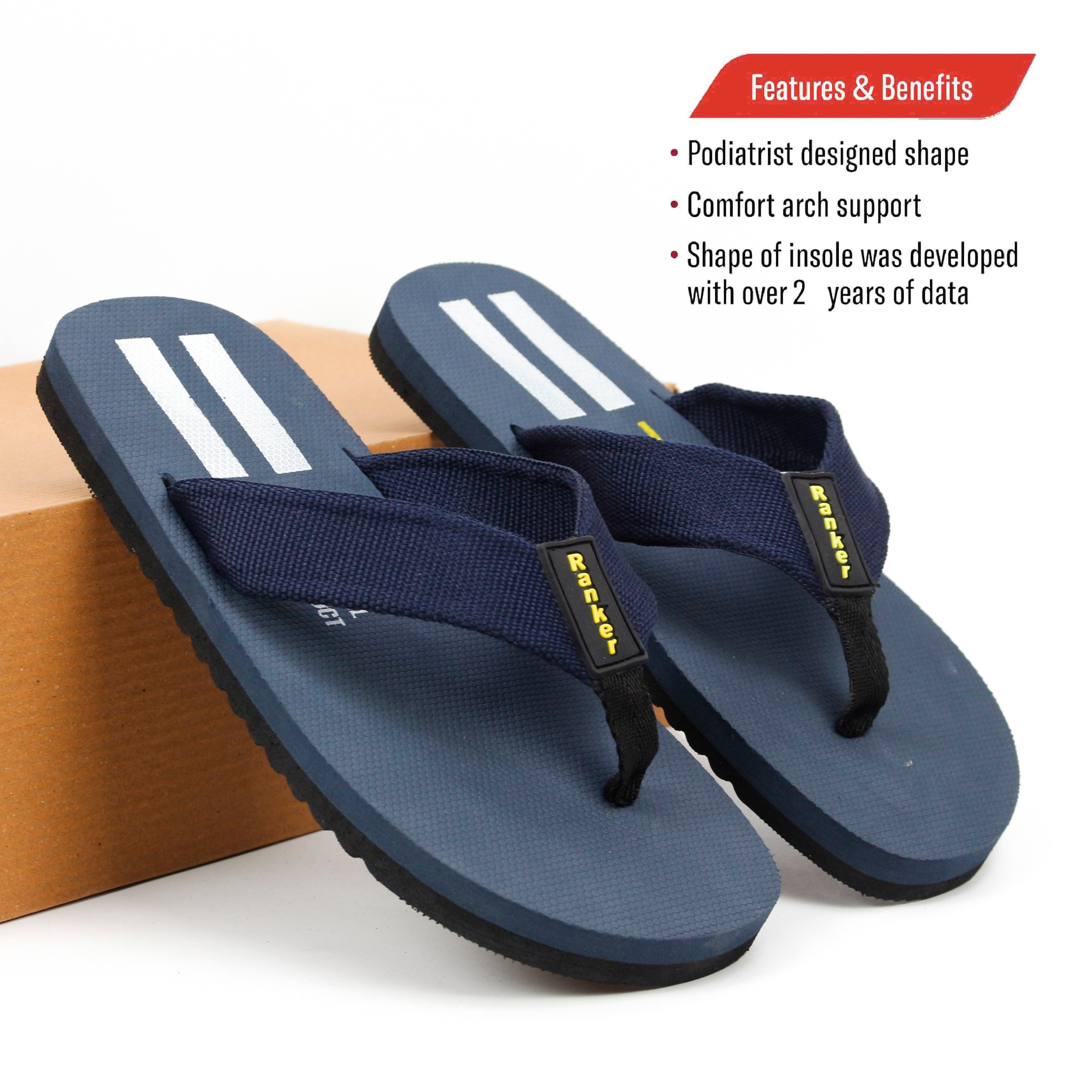 Buy Ranker Flip-Flop Slippers | Imported Material Chappal For Men.