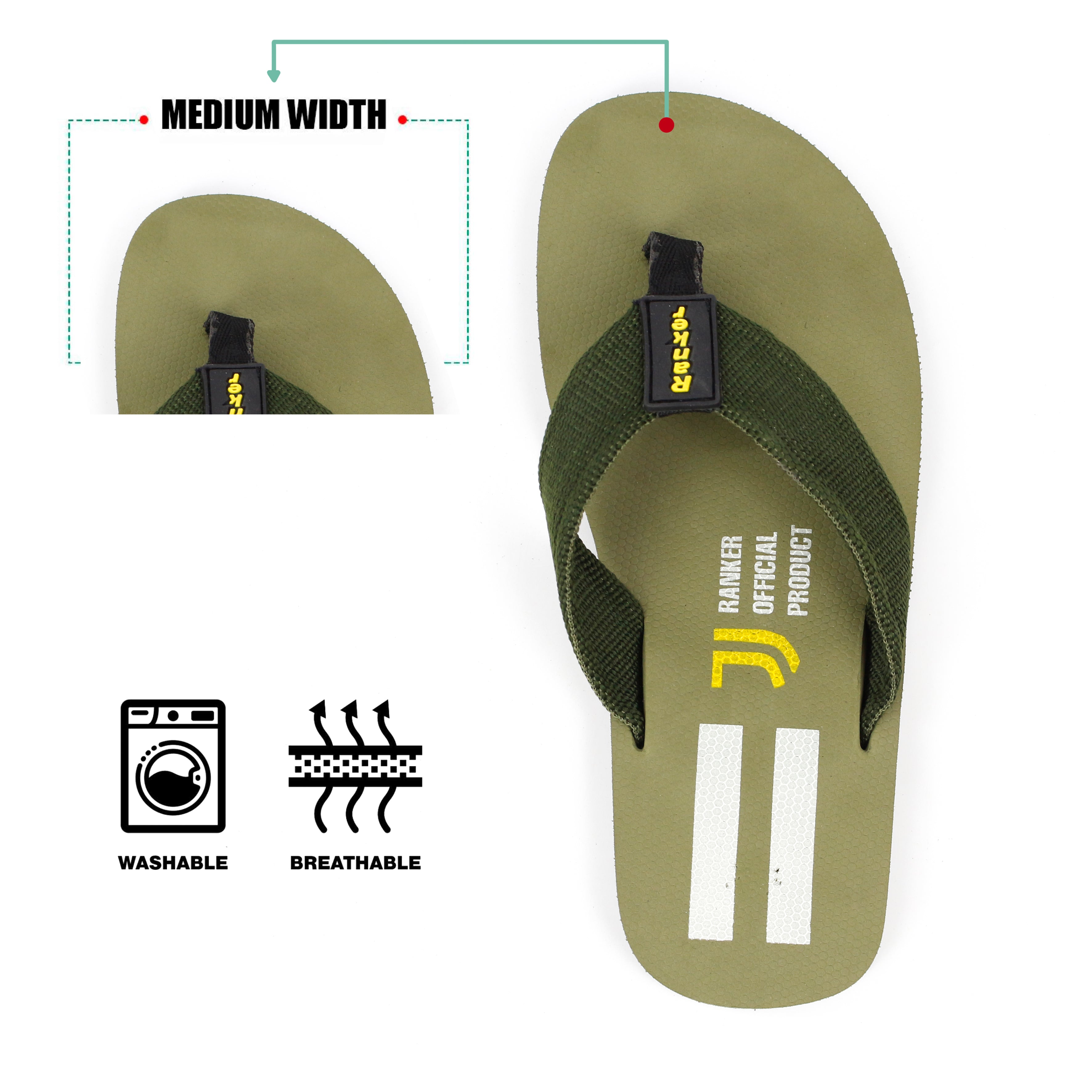 Buy Ranker Flip-Flop Slippers | Imported Material Chappal For Men.