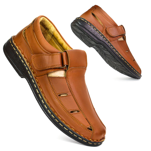 Buy Leather Roman Sandals| shoe style sandals for men - [869-39/44]