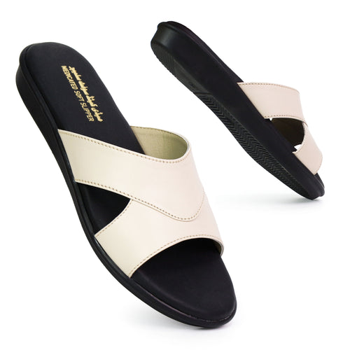 Sofy Women’s Daily Wear Comfort Slides – Durable Non-Slip Slipper for Home & Office [4211-NBH-36/42]