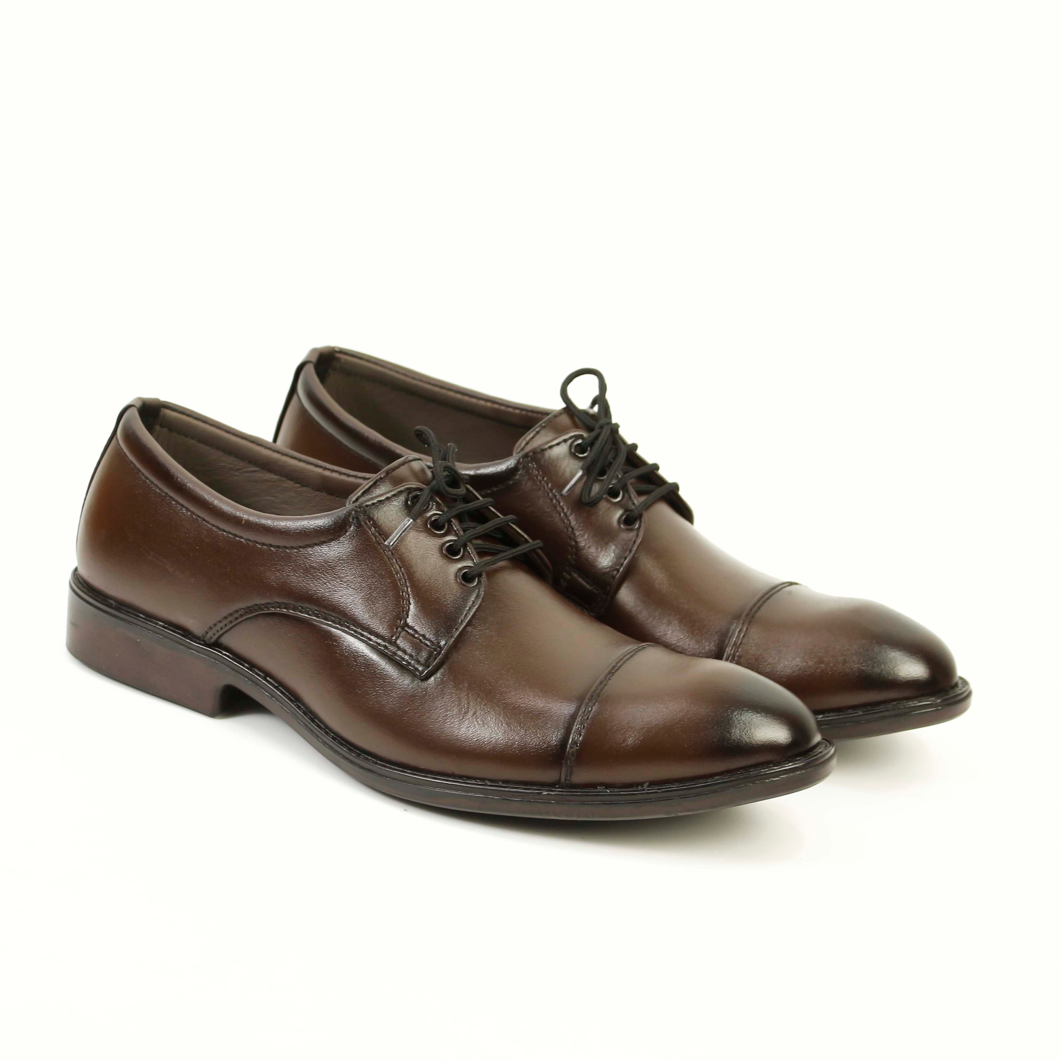 Buy Leather Upper Men's Formal Lace-Up Shoes - Oxfard Shape in Rubber Sole