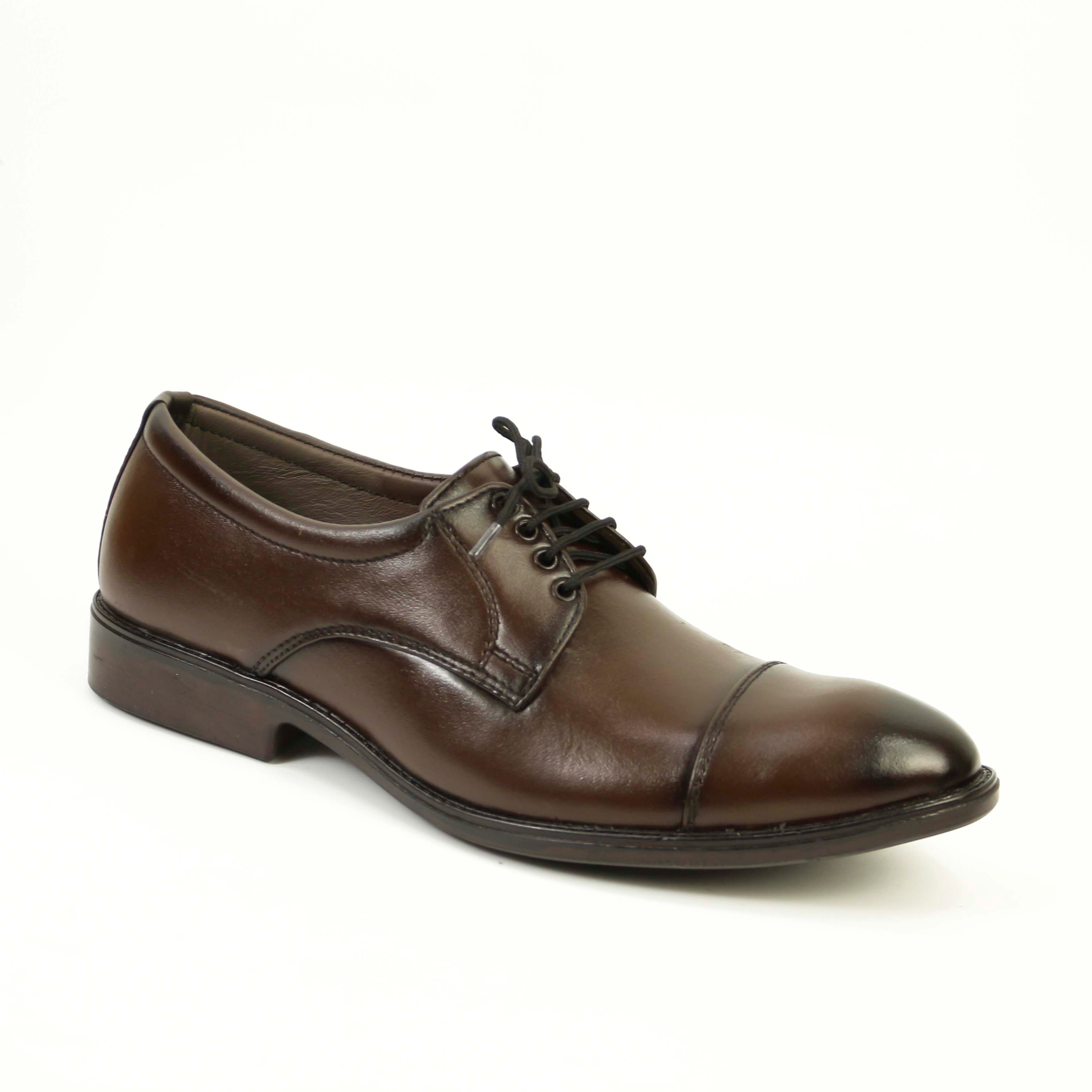 Buy Leather Upper Men's Formal Lace-Up Shoes - Oxfard Shape in Rubber Sole