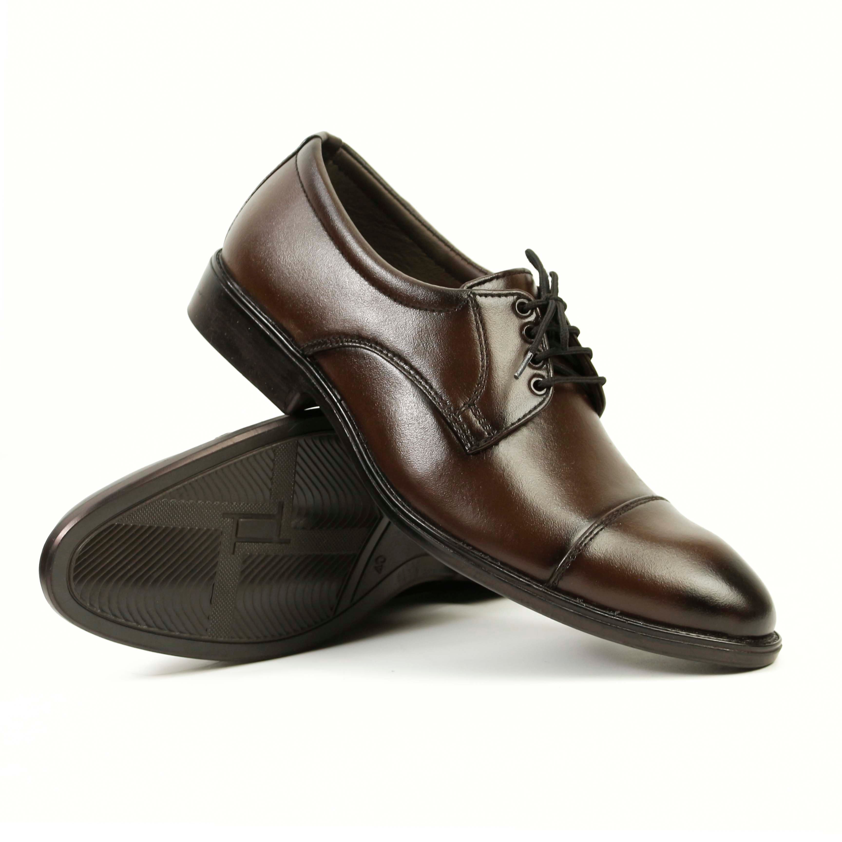 Buy Leather Upper Men's Formal Lace-Up Shoes - Oxfard Shape in Rubber Sole