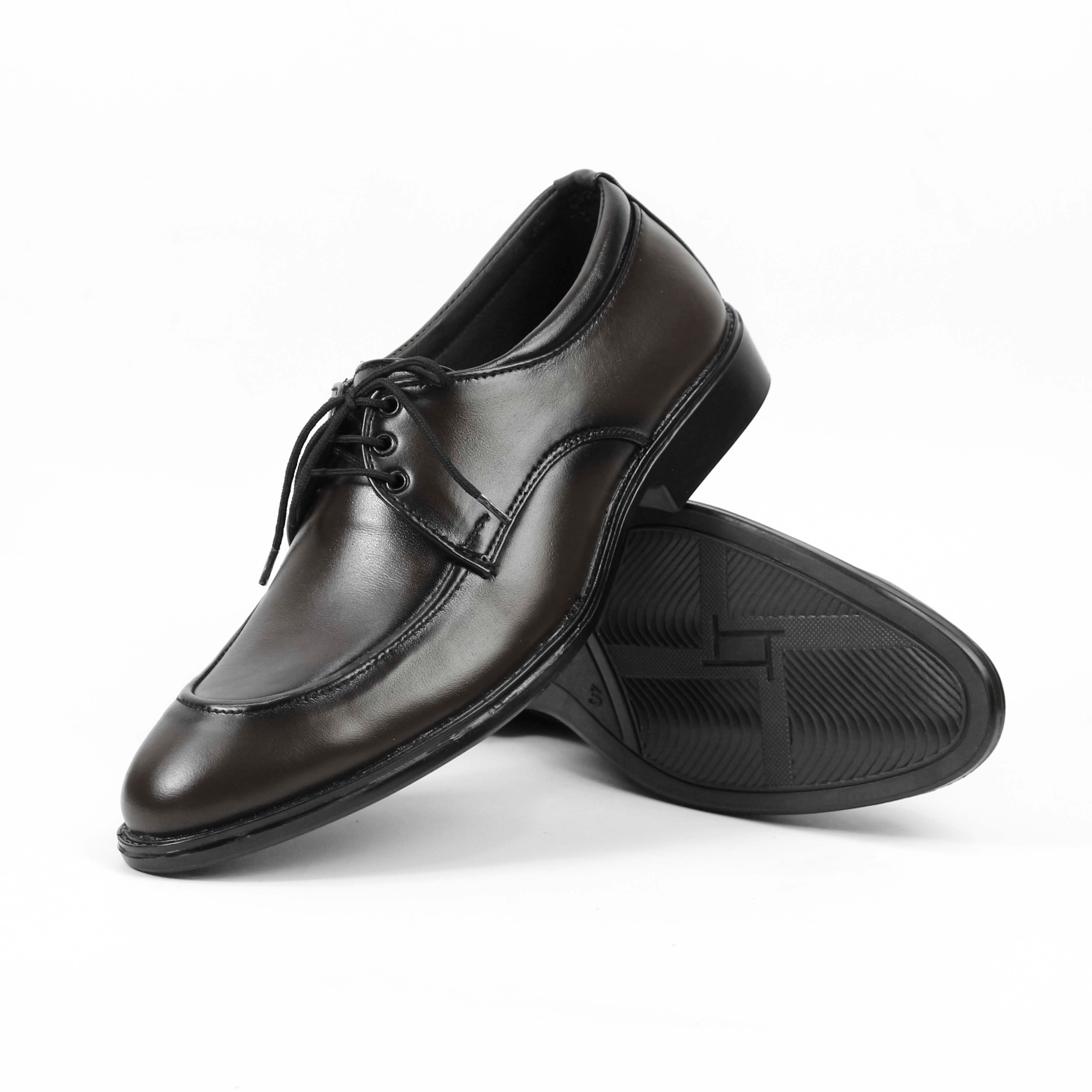 Buy Leather Upper Men's Formal Lace-Up Shoes - Oxfard Shape in Rubber Sole