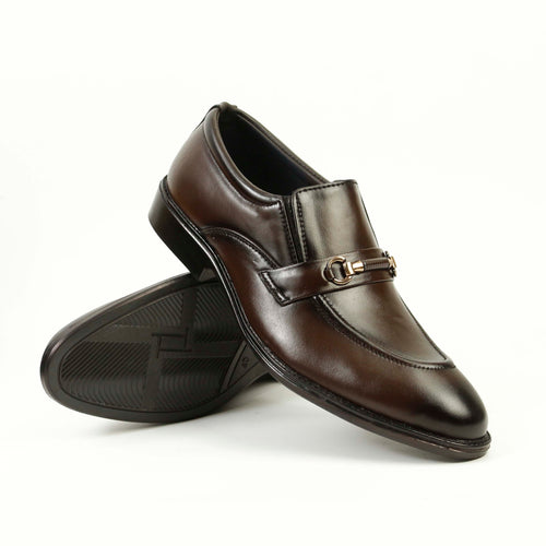 Cow Leather Formal Shoes For Men | Buckled Oxford Shoes - [2094-39/44]
