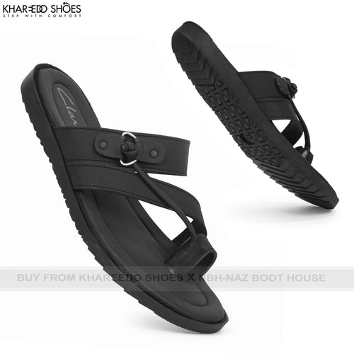 Leather Toe Slippers For Men | Men's Slipper - [707-40/45]