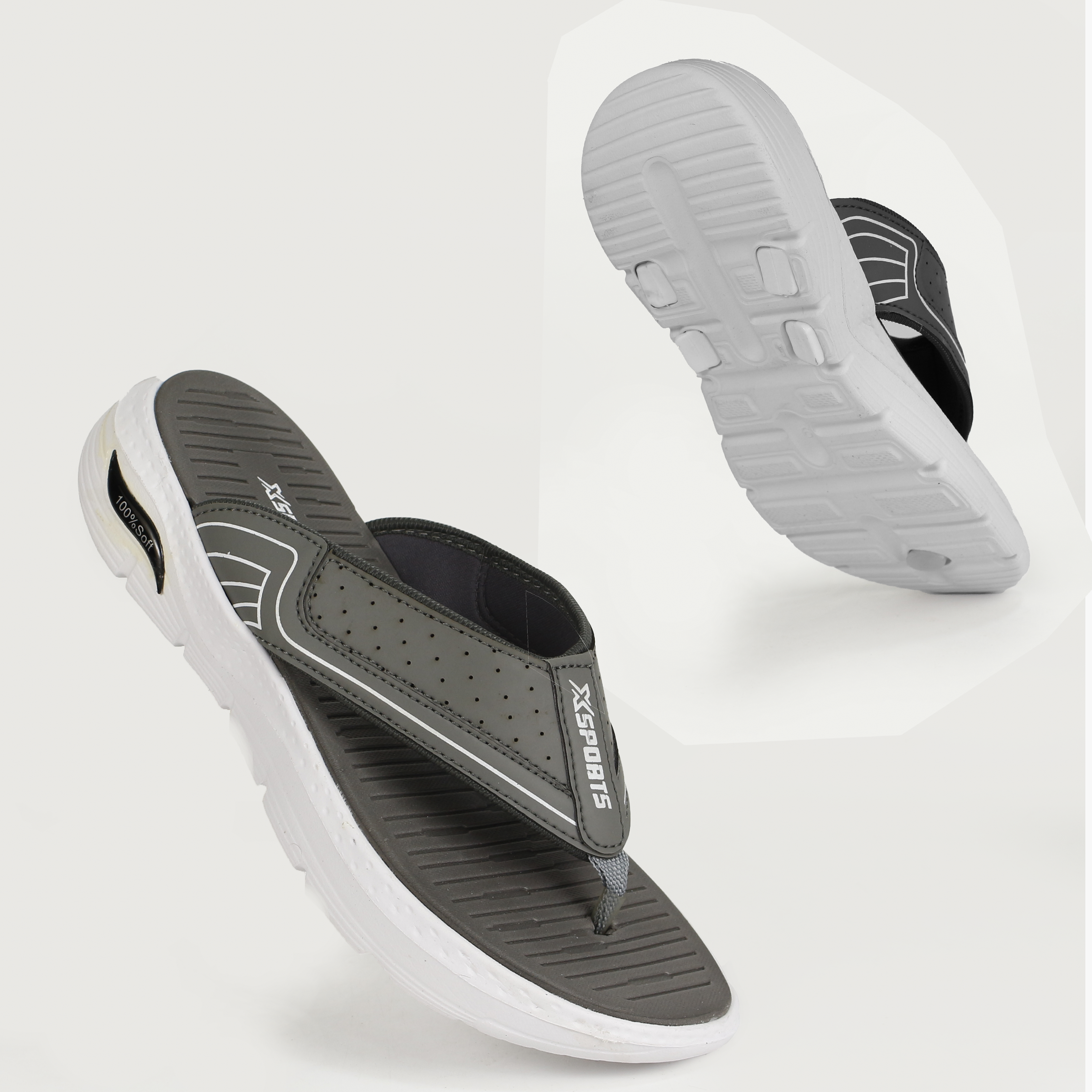 Men's Medicated Flip-Flops | Comfortable Fabric Upper with Synthetic Leather - Stylish & Supportive Casual Wear