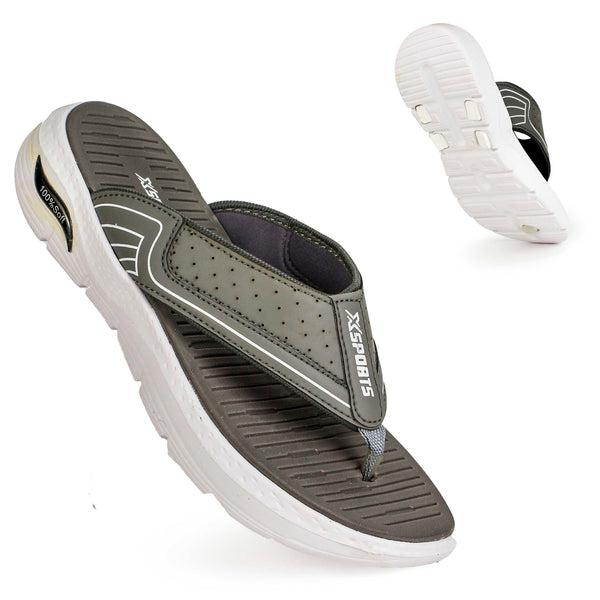 Men's Medicated Flip-Flops | Comfortable Fabric Upper with Synthetic Leather - Stylish & Supportive Casual Wear