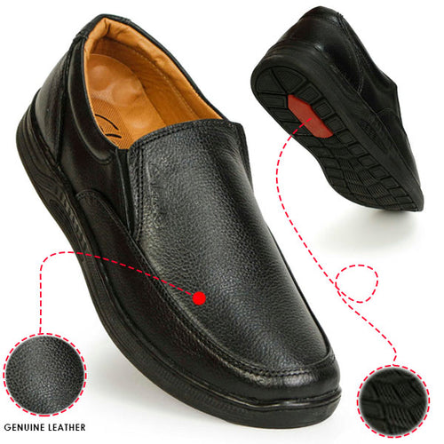 XL Sizes [45-47] Cow Leather Medicated Casual & Formal Shoes For Men |  [1078-39/47]