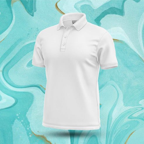 Milky White Men's Short Sleeve Premium Polo Shirts