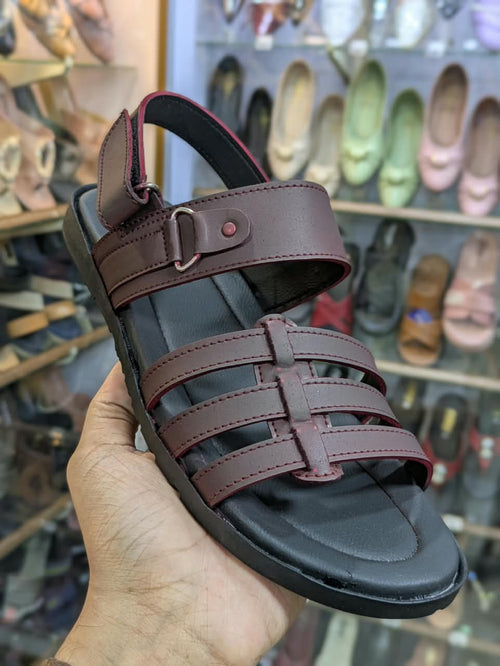 Leather Toe Slippers For Men | Men's Comfortable Slippers - [803-40/45]