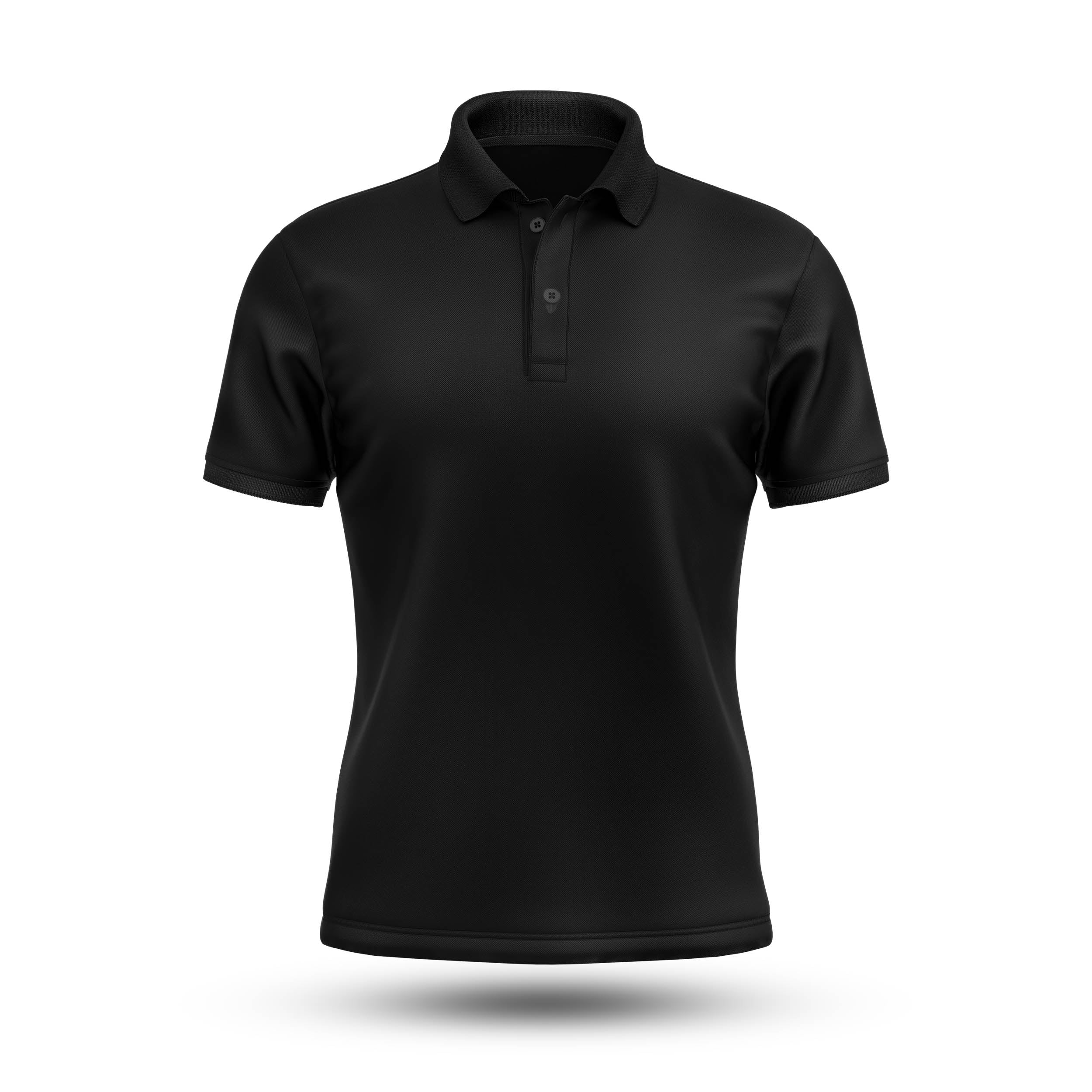 Blazing Black Men's Short Sleeve Premium Polo Shirts