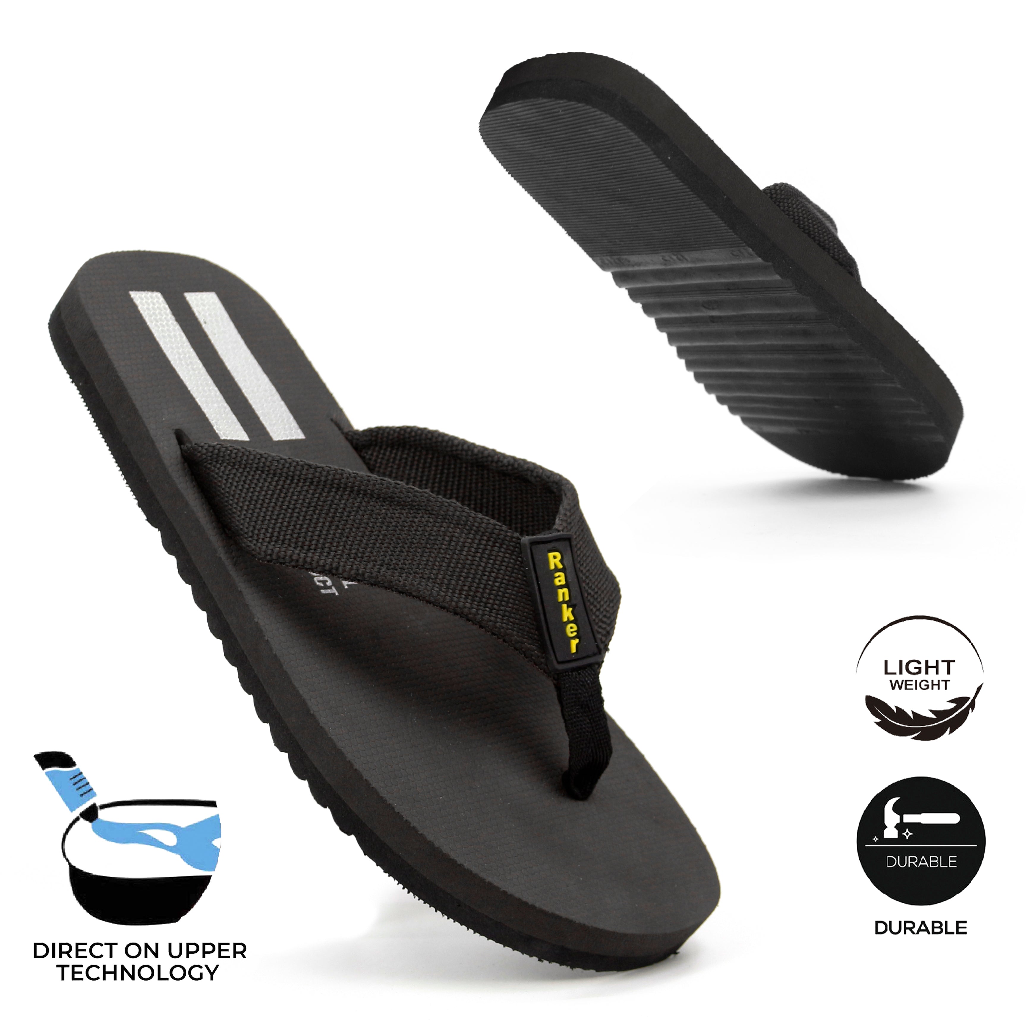 Buy Ranker Flip-Flop Slippers | Imported Material Chappal For Men.