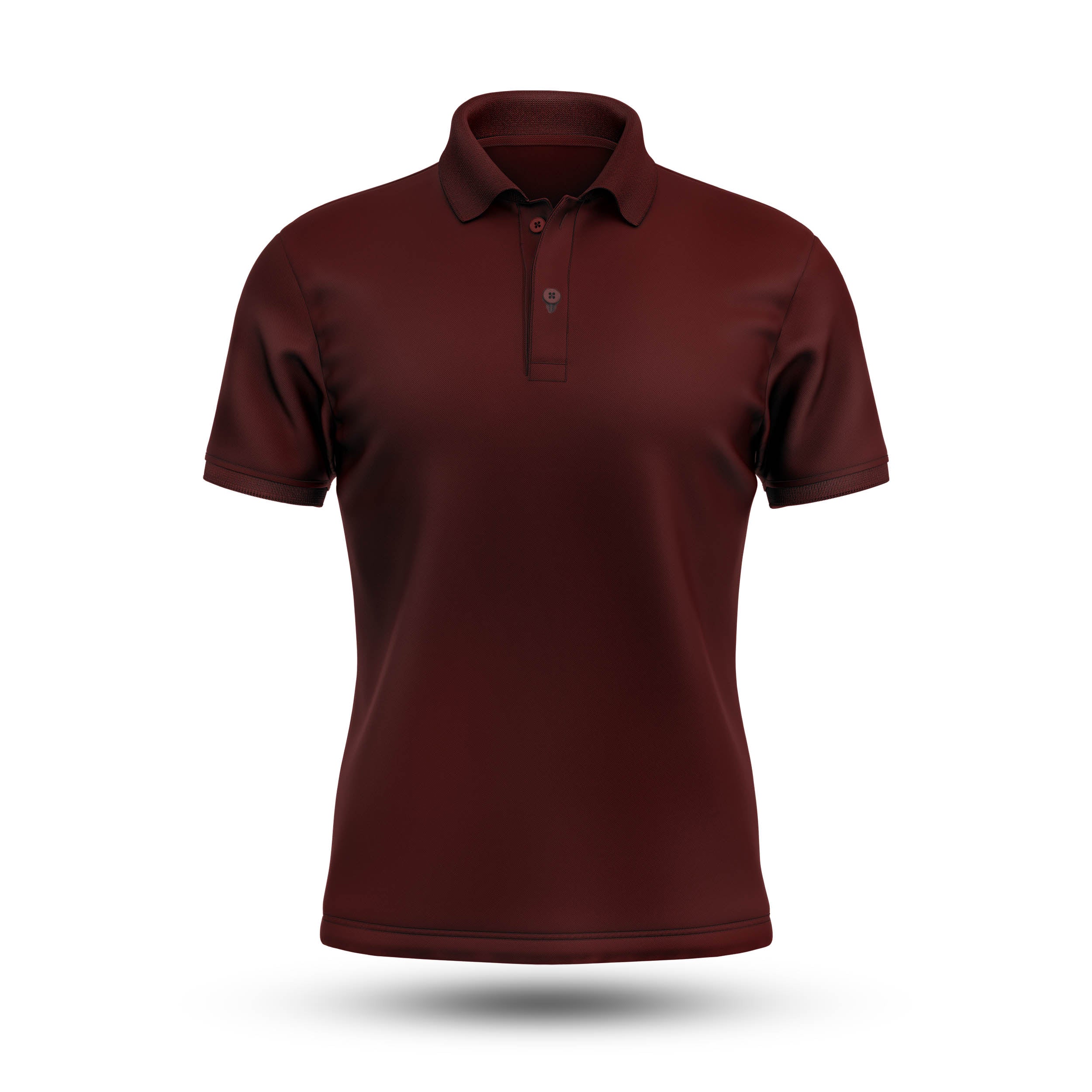 Merlot Maroon Men's Short Sleeve Premium Polo Shirts