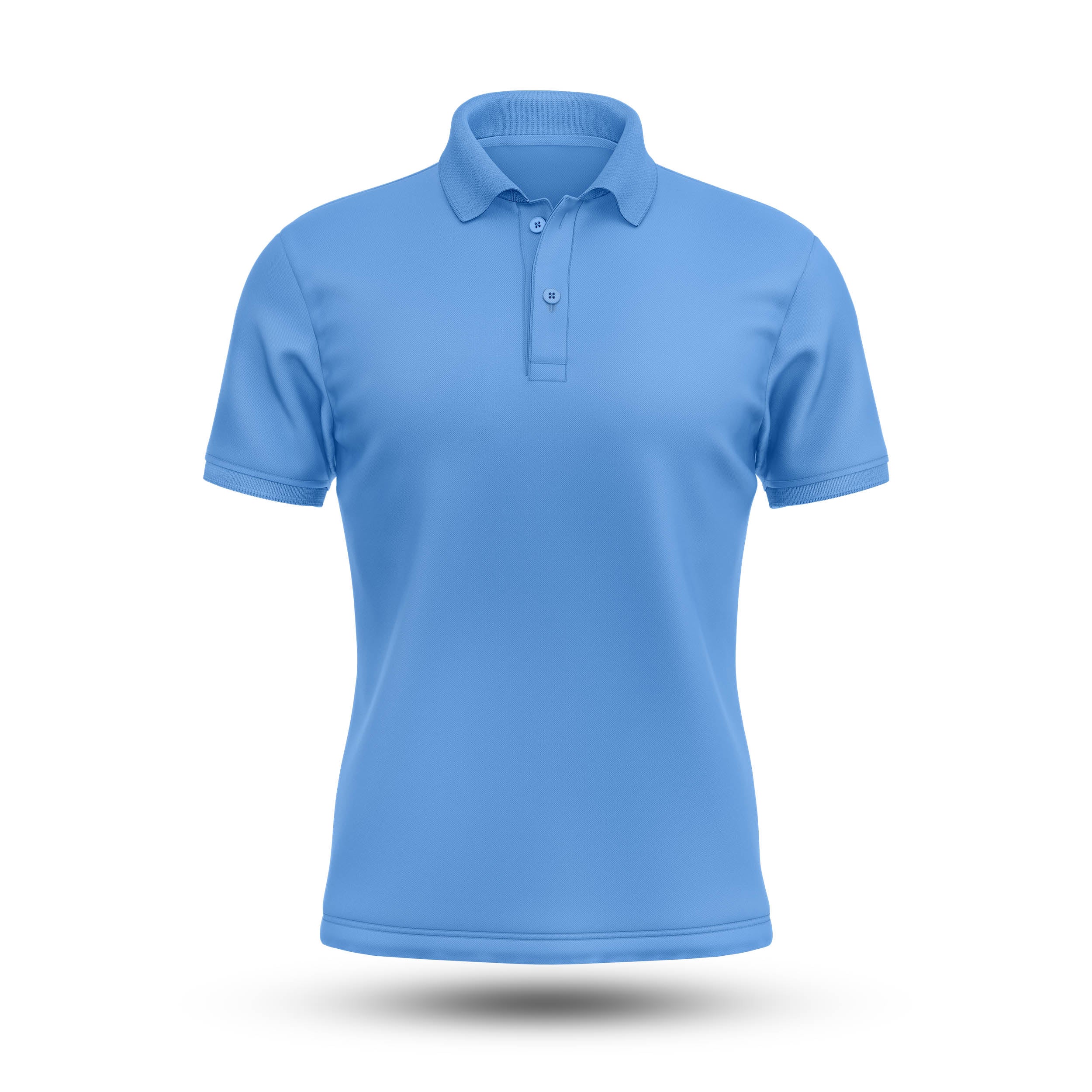 Sky Blue Men's Short Sleeve Premium Polo Shirt